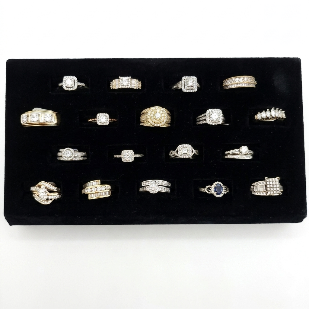 Ring 5 - vintage halo pendant style