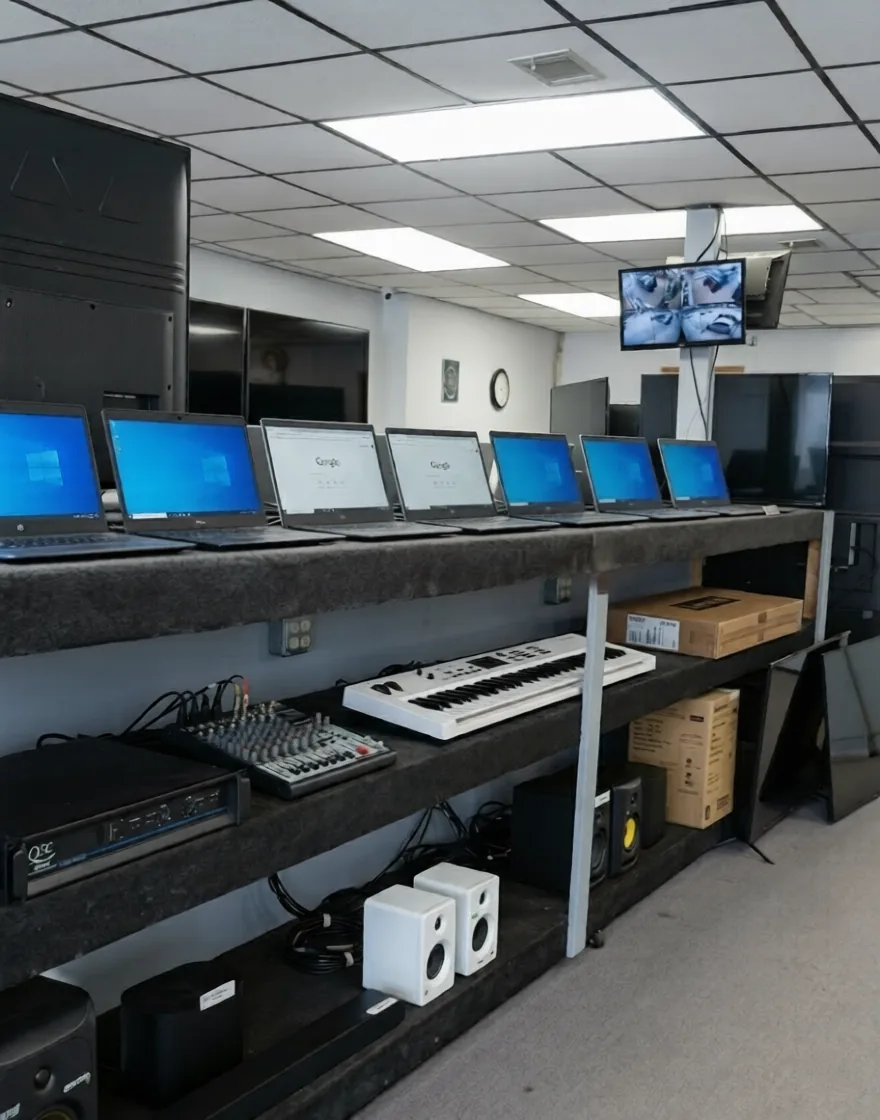 Laptops, keyboards, audio equipment and electronics
